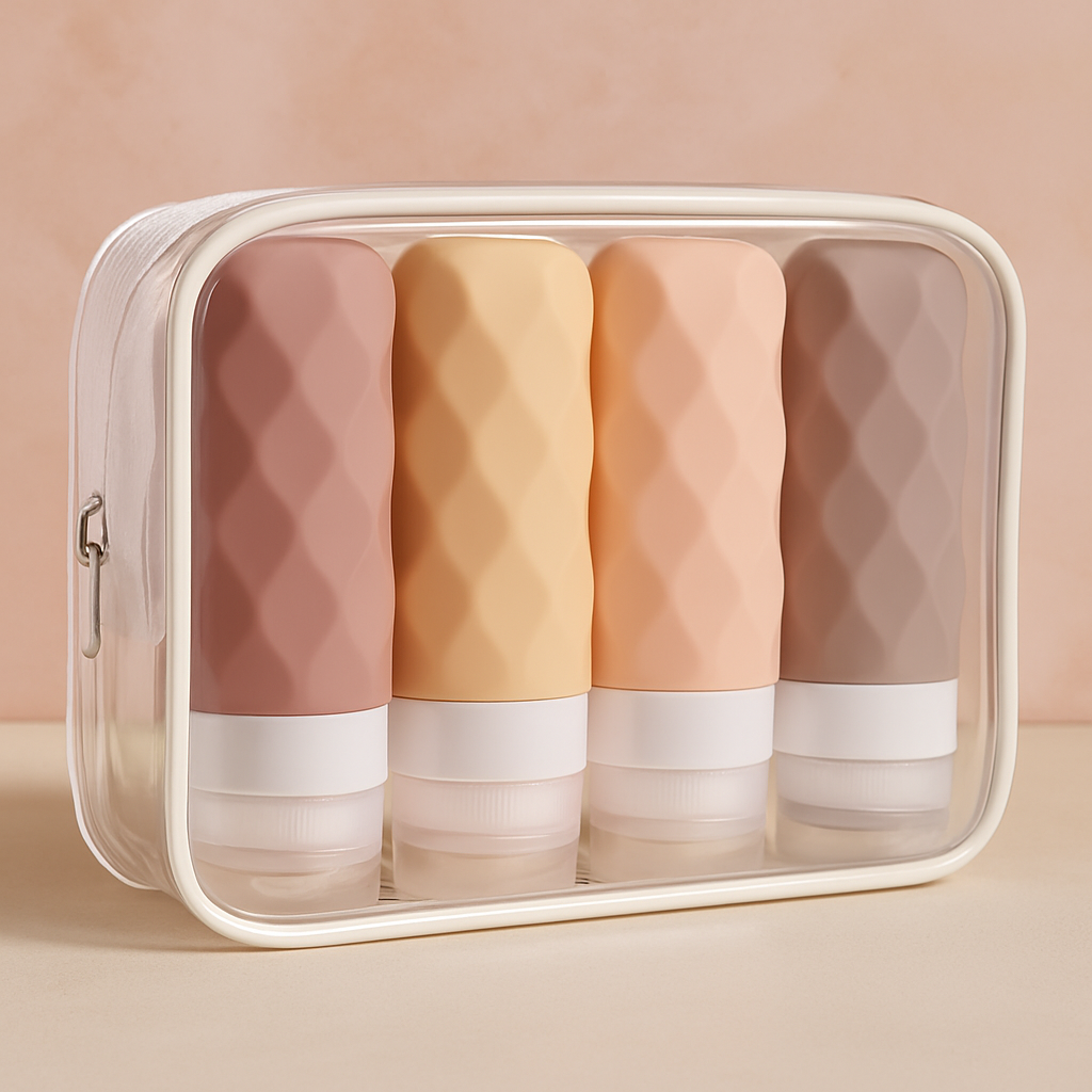 4`lü Silikon Şişe Seti