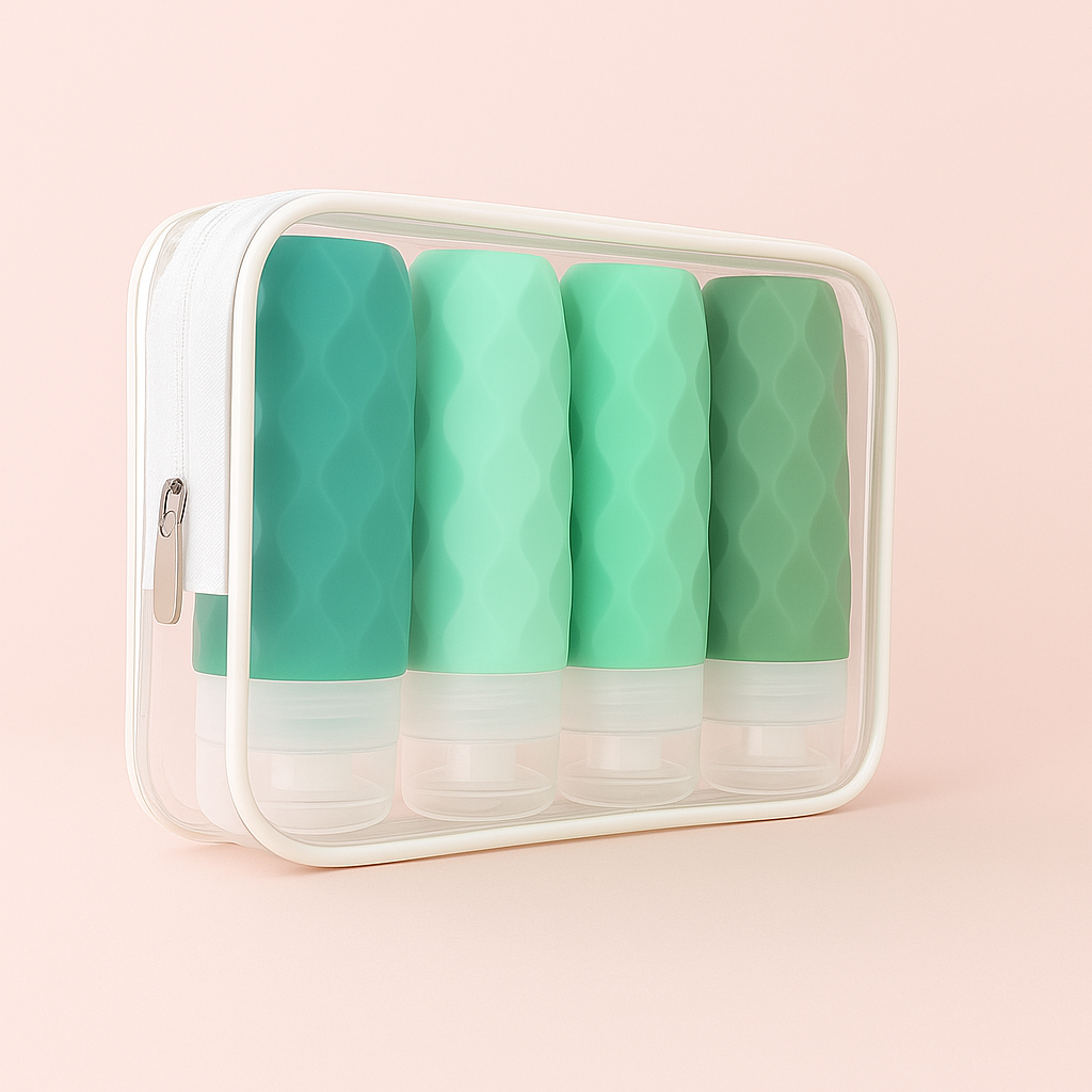 4`lü Silikon Şişe Seti