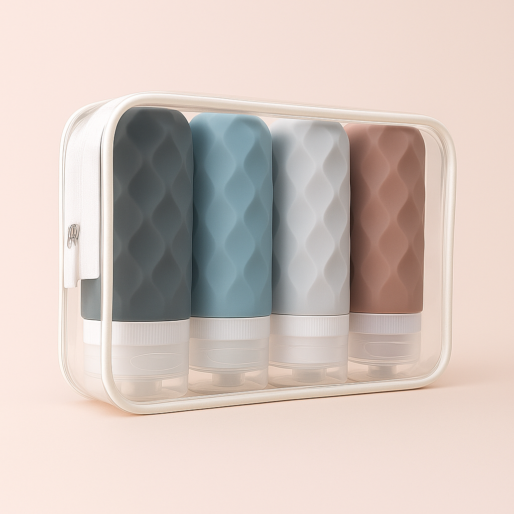 4`lü Silikon Şişe Seti