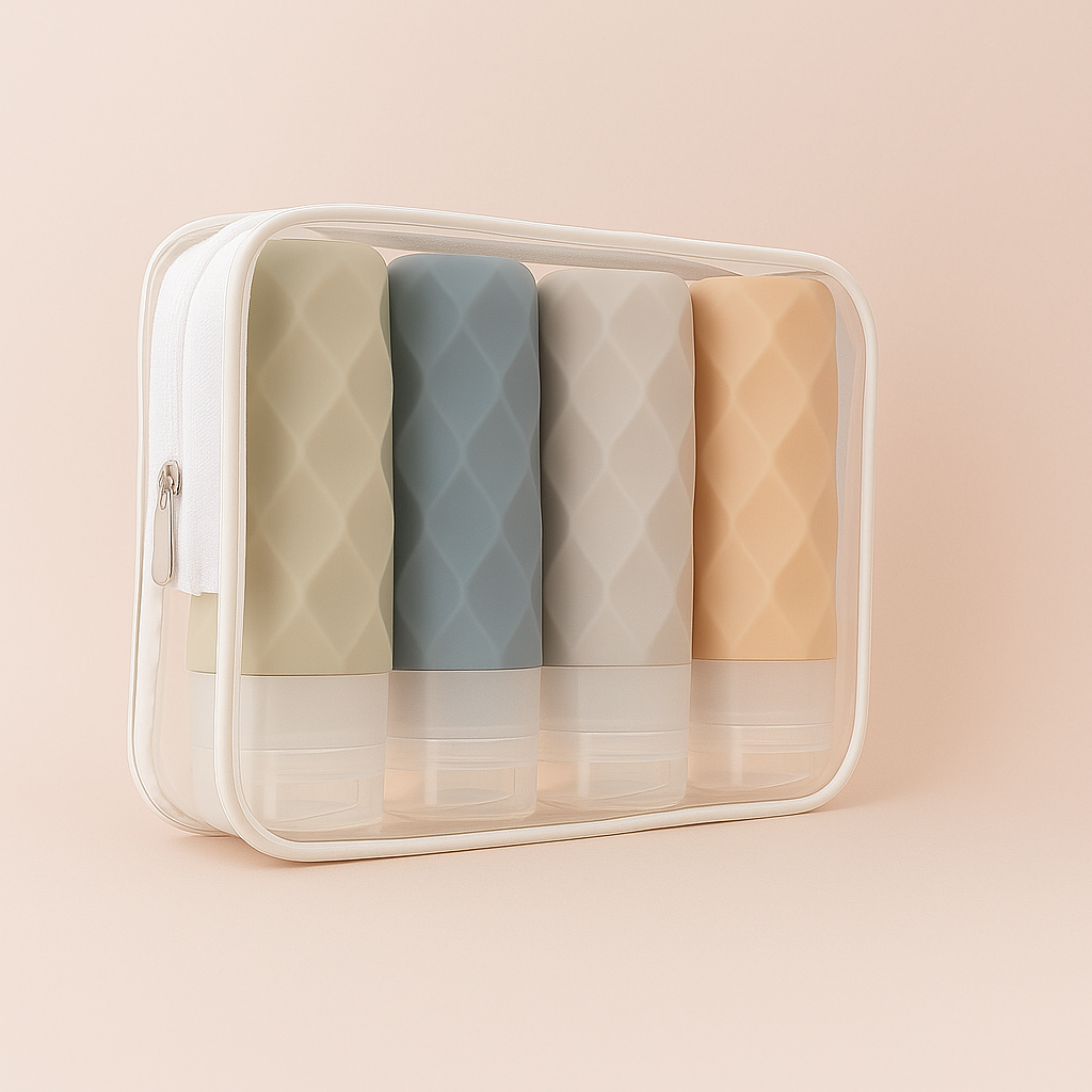 4`lü Silikon Şişe Seti