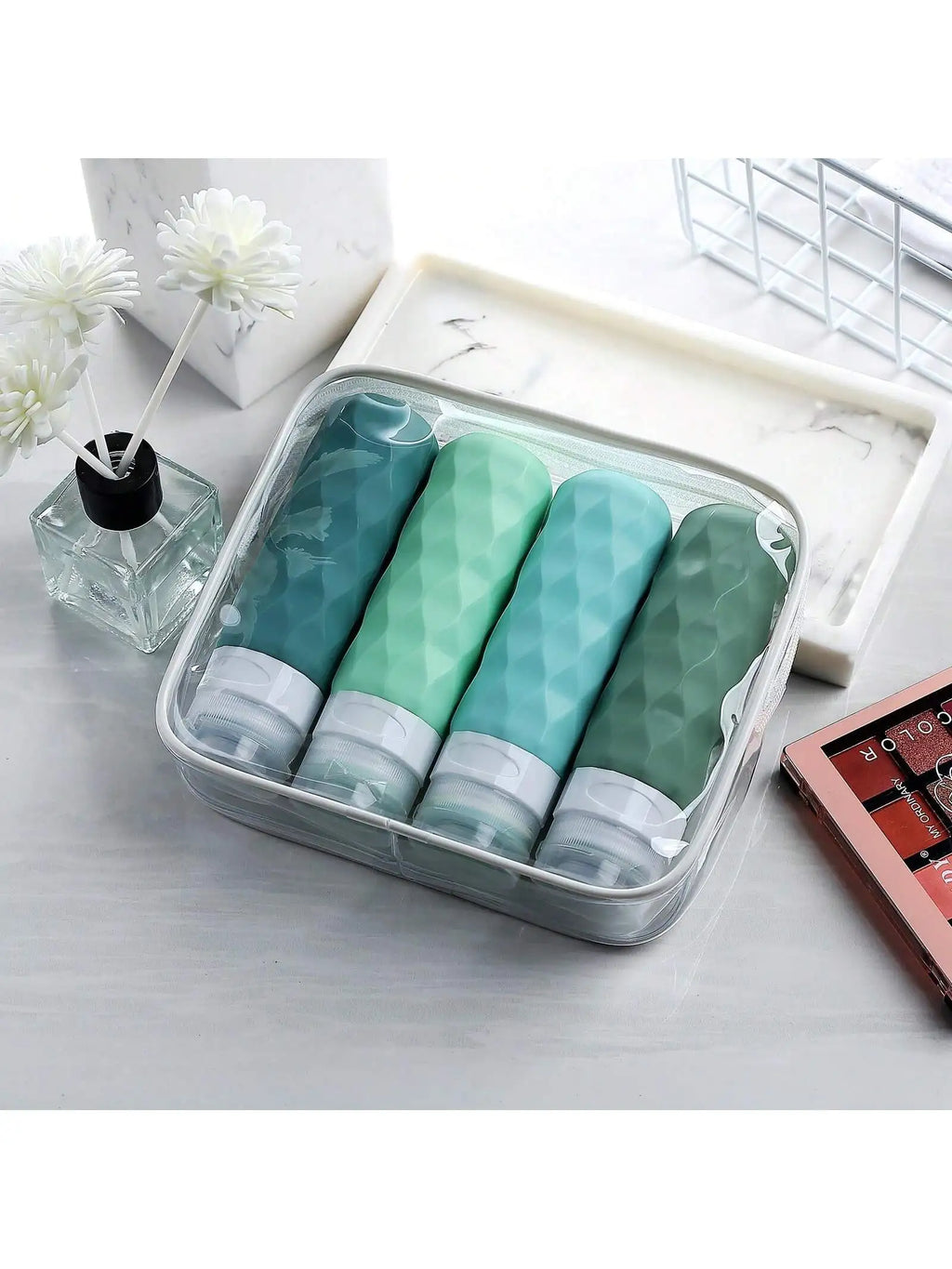 4`lü Silikon Şişe Seti