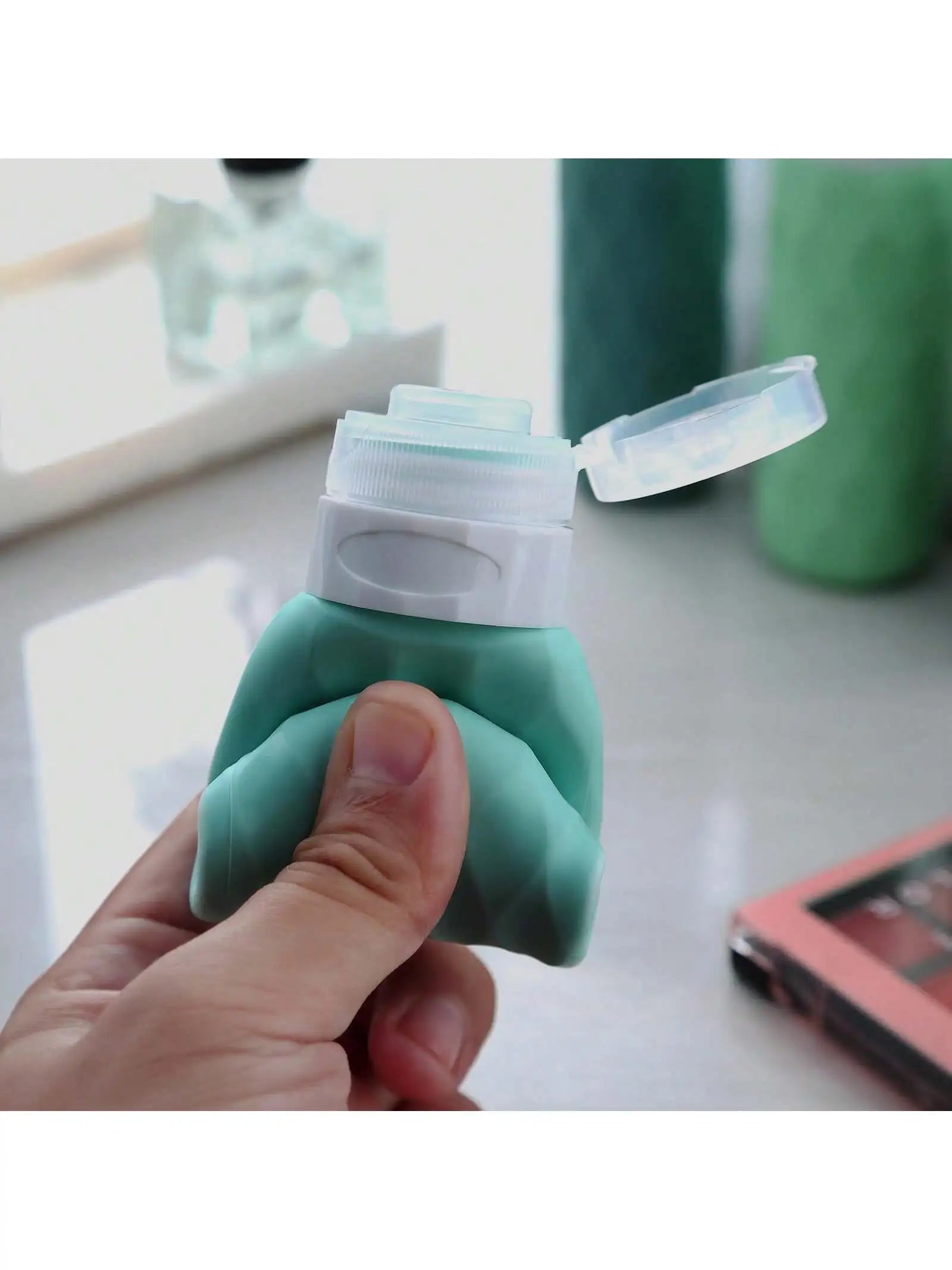 4`lü Silikon Şişe Seti